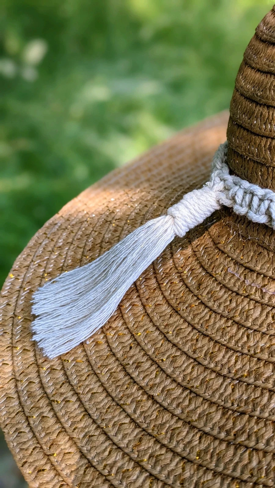 Sublime bohemian hat in wooden beads and macramé – photo 2